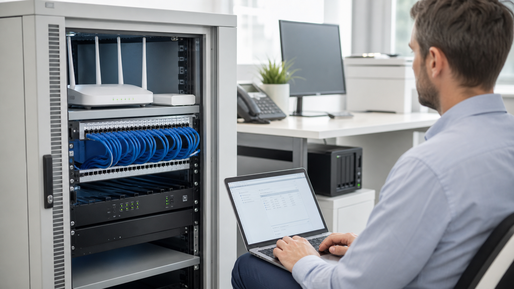 Ordentlich eingerichtetes Netzwerk und WLAN